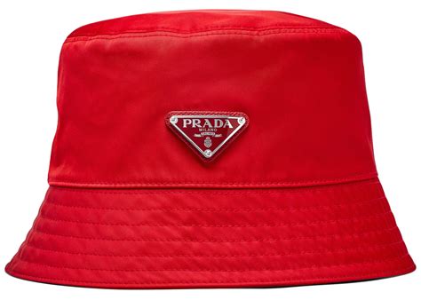 prada red tag cap|Prada bucket hats.